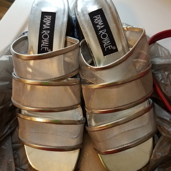 prima royale Shoes - Silver open toed heels